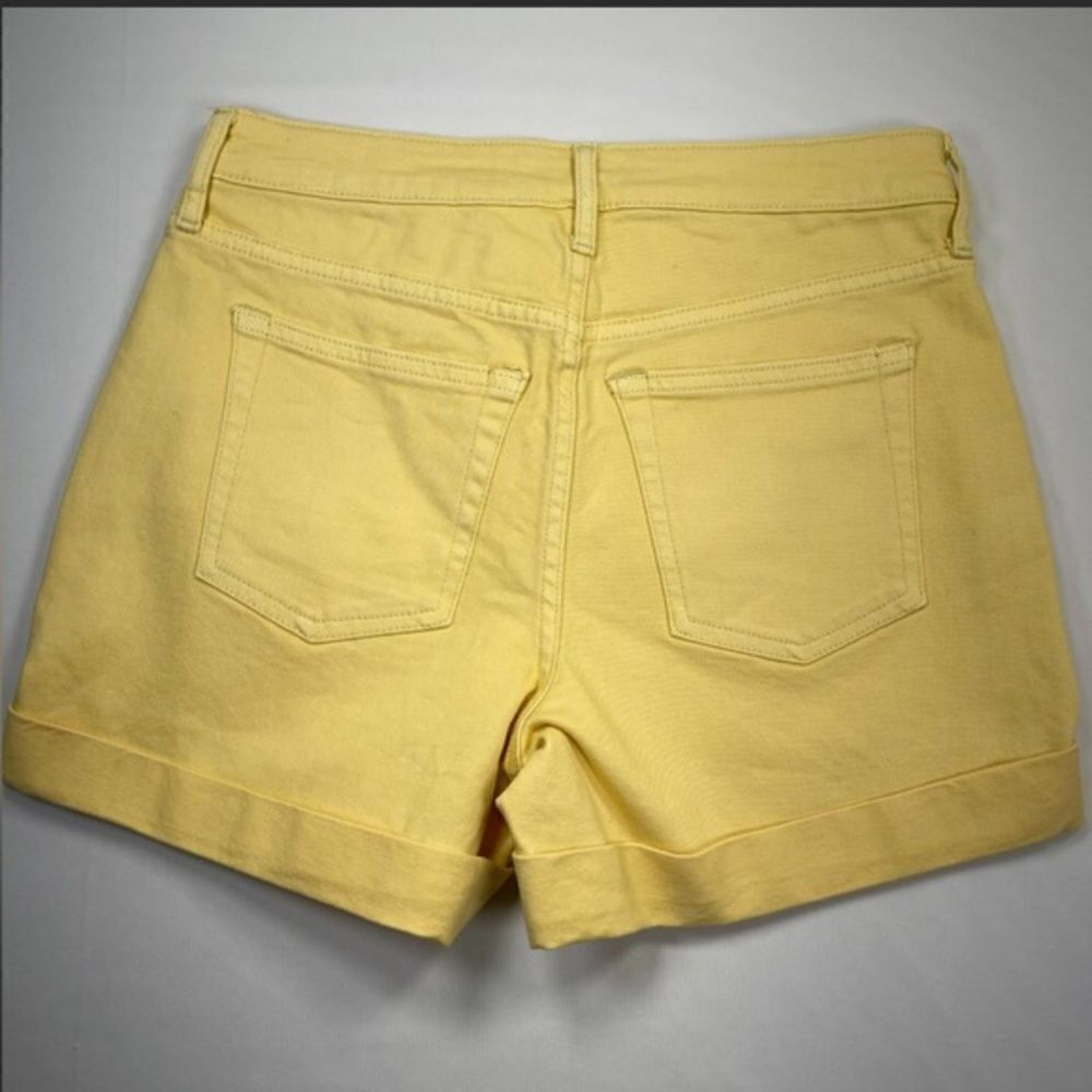 Free Assembly Yellow High Rise Denim 5 Pocket‎ Shorts Size 4 - Picture 2 of 5